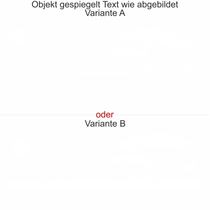 Glasmotiv Australien - Ausrichtung Objekt gespiegelt Text wie abgebildet