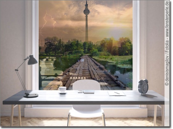Preview: Fotofolie Brücke über See Preview: Fotofolie Brücke über See