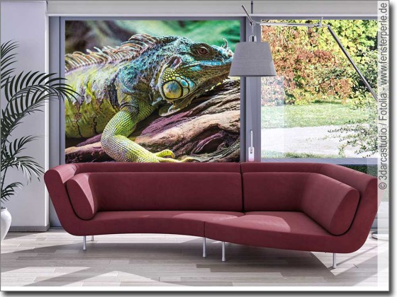 Preview: Glasbild Chamäleon