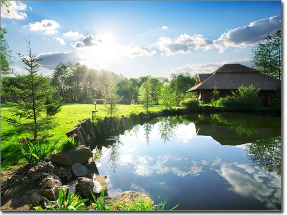 Preview: Glasdruck Idyllischer See