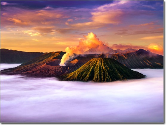 Preview: Glasdruck Mount Bromo