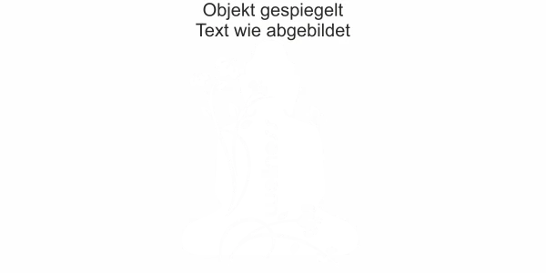 Fensteraufkleber Wellness Buddha - Ansicht Ausrichtung mit Farbauswahl Vorschlag 3