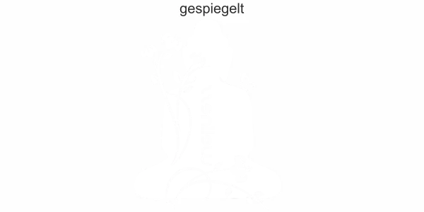 Fensteraufkleber Wellness Buddha - Ansicht Ausrichtung mit Farbauswahl Vorschlag 2