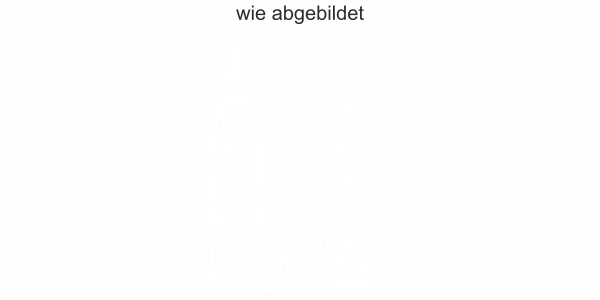 Glassticker Big Ben - Ansicht Ausrichtung und Farbauswahl