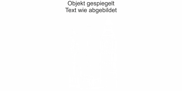 Glassticker Big Ben - Ansicht Ausrichtung und Farbauswahl