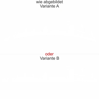 Glassticker Hamburg - Ansicht Ausrichtung mit Farbauswahl und Variante
