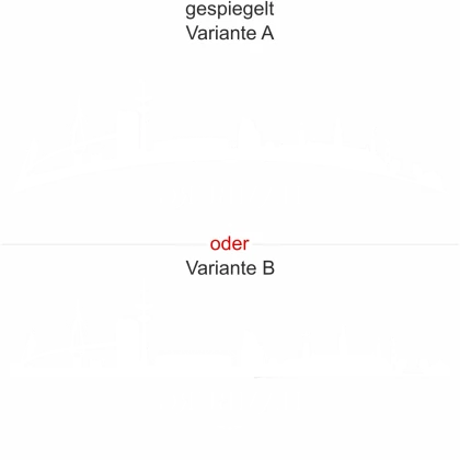 Glassticker Hamburg - Ansicht Ausrichtung mit Farbauswahl und Variante