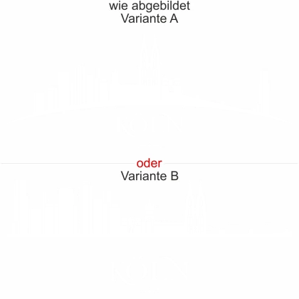 Glassticker Köln - Ansicht Ausrichtung mit Farbauswahl und Variante