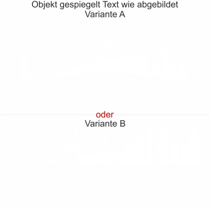 Glassticker Köln - Ansicht Ausrichtung mit Farbauswahl und Variante