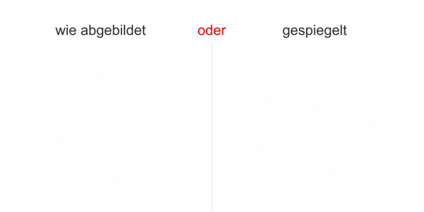 Preview: Glastattoo Kompass - Ansicht Farbauswahl