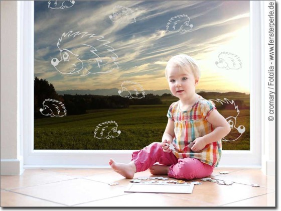 Preview: Glassticker Igelfamilie