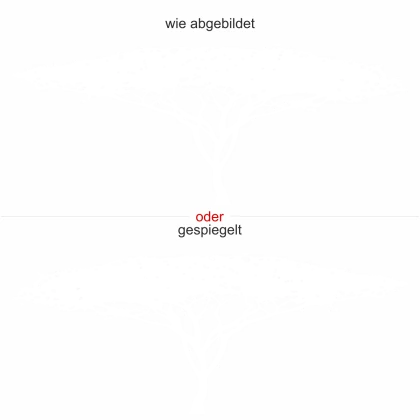 Glastattoo Afrikanischer Savannenbaum - Ansicht Ausrichtung und Farbauswahl