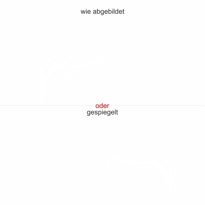 Glasdekorfolie Ast - Ansicht Farbauswahl