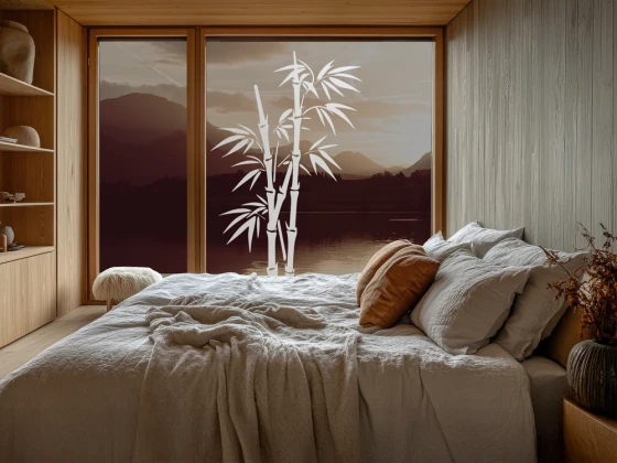 Glastattoo Bambusmotiv