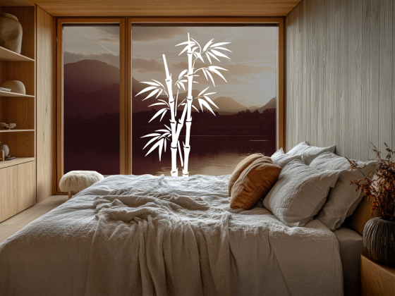 Preview: Glastattoo Bambusmotiv - Ansicht Farbauswahl