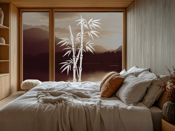 Preview: Glastattoo Bambusmotiv