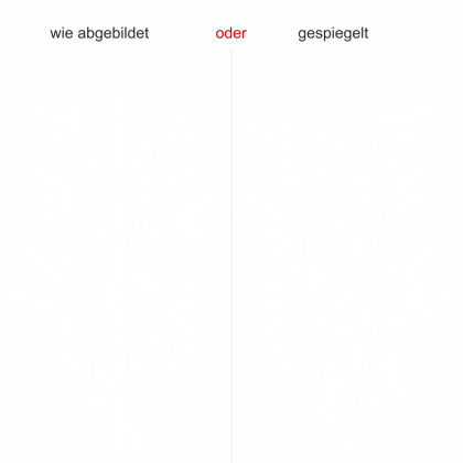 Preview: Glastattoo Bambusstrauch - Ansicht Ausrichtung mit Farbauswahl