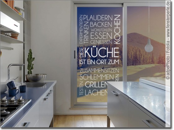 Dekorfolie für Küche oder Esszimmer Glastattoo Glasfolie Coffee  Wohnbereiche - Wecke-Design