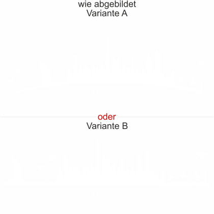 Preview: Glastattoo Dubai Skyline - Ansicht Ausrichtung mit Farbauswahl und Variante