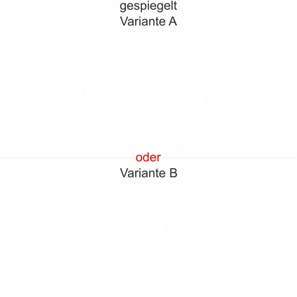 Preview: Glastattoo Dubai Skyline - Ansicht Ausrichtung mit Farbauswahl und Variante