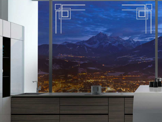 Fensterdekoration Ecken Aufkleber