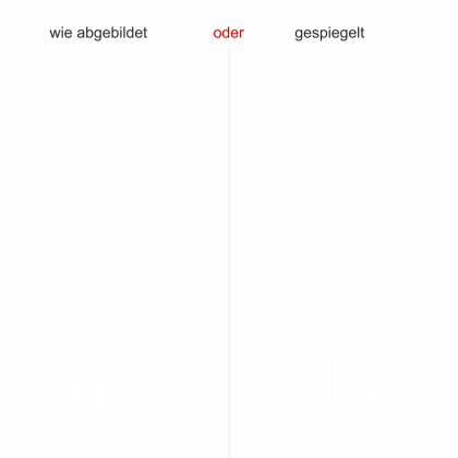 Preview: Glastattoo Elegantes Gräsermeer - Ansicht Ausrichtung mit Farbauswahl