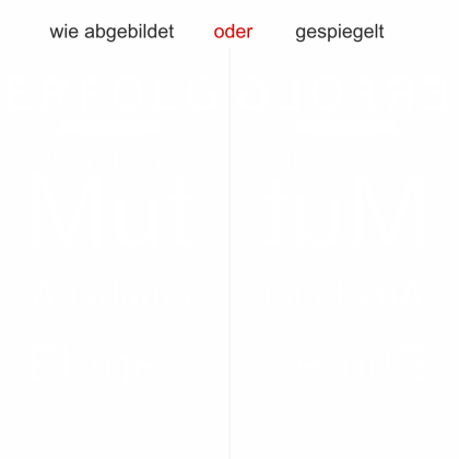Preview: Glastattoo Erfolg - Ansicht Farbauswahl