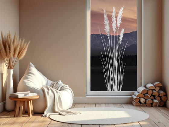 Glastattoo Gräser im Wind