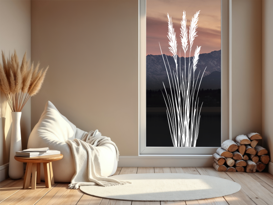 Preview: Glastattoo Gräser im Wind - Ansicht Farbauswahl