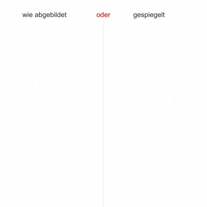 Glastattoo Grasmotiv - Ansicht Ausrichtung mit Farbauswahl