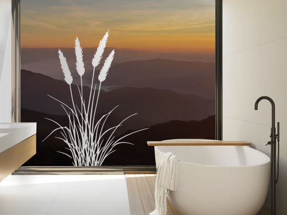 Glastattoo Grasmotiv