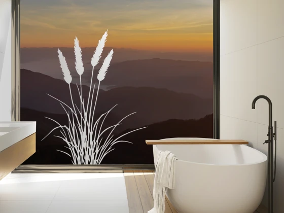 Glastattoo Grasmotiv