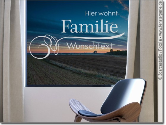 Preview: Glastattoo Hier wohnt Preview: Glastattoo Hier wohnt