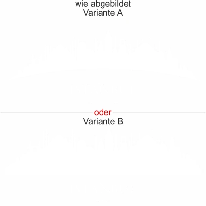 Glastattoo Istanbul Skyline - Ansicht Ausrichtung mit Farbauswahl und Variante