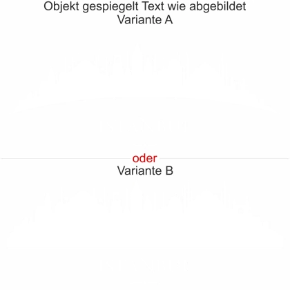 Glastattoo Istanbul Skyline - Ansicht Ausrichtung mit Farbauswahl und Variante