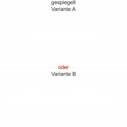 Glastattoo Istanbul Skyline - Ansicht Ausrichtung mit Farbauswahl und Variante