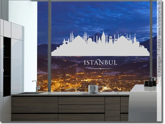 Skyline von Istanbul als Aufkleber für Glas