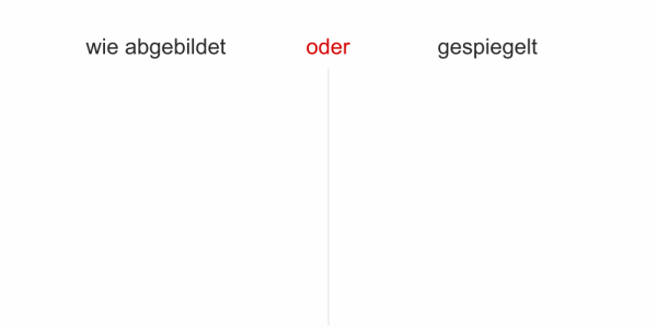 Preview: Glastattoo Kompass Vegvísir - Ansicht Farbauswahl