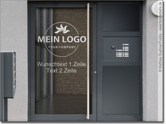 Preview: Glastattoo Einfarbiges Logo mit Wunschtext in Wunschfarbe Preview: Glastattoo Einfarbiges Logo mit Wunschtext in Wunschfarbe