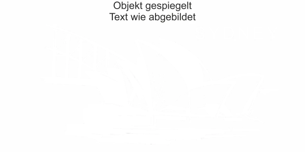 Glastattoo Opernhaus Sydney - Ansicht Ausrichtung und Farbauswahl