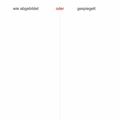 Glastattoo Schlankes Ziergrasmotiv - Ansicht Ausrichtung mit Farbauswahl