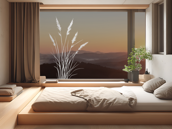 Preview: Glastattoo Schlankes Ziergrasmotiv