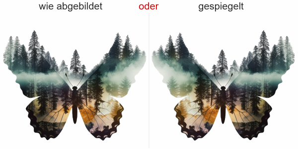 Preview: Glastattoo Umriss Schmetterling mit Waldmotiv Preview: Glastattoo Umriss Schmetterling mit Waldmotiv