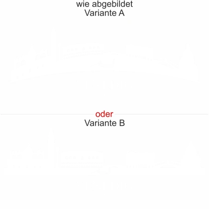 Glastattoo Venedig - Ansicht Ausrichtung mit Farbauswahl und Variante