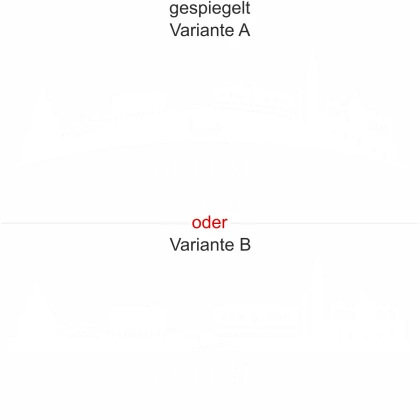 Glastattoo Venedig - Ansicht Ausrichtung mit Farbauswahl und Variante