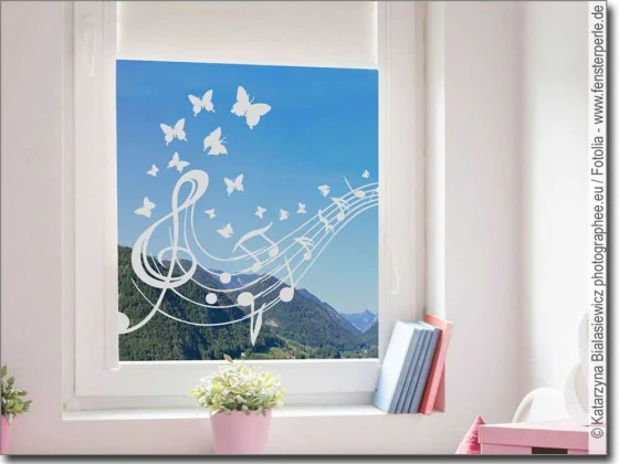 Fensterdekoration Musik