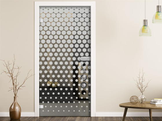 Preview: Glastür Blickschutzfolie Kreisdekor