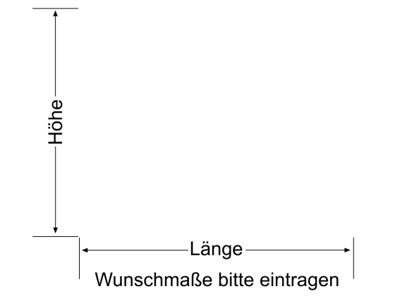 Preview: Glastür Blickschutzfolie Wellendekor 10/1 cm
