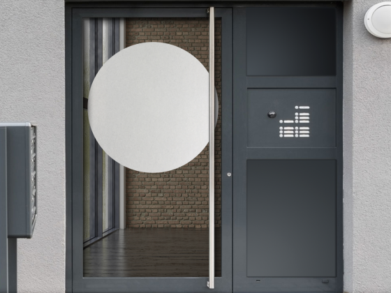 Preview: Glastür Runde Sichtschutzfolie