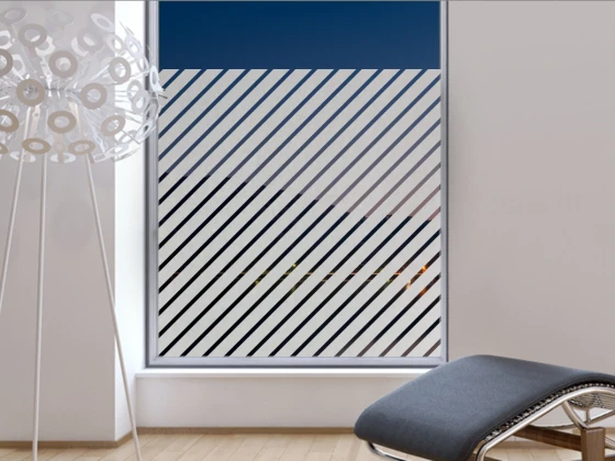 Glastür Sichtschutzfole Diagonalstreifen 3/1